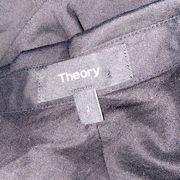 Theory Black Sleeveless Collared Black Mini Dress 2 - Picture 6 of 7